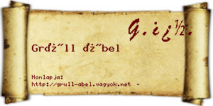 Grüll Ábel névjegykártya